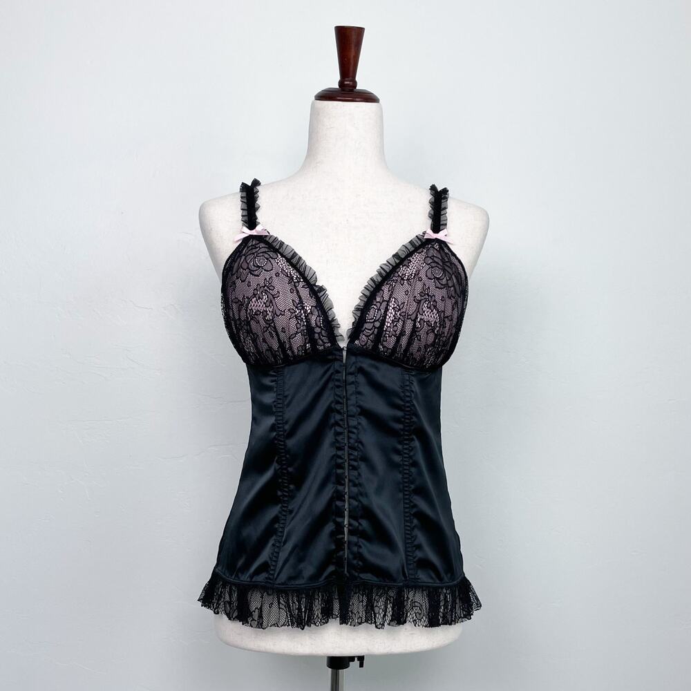 Victoria's Secret Sexy Little Things Black Corset Bustier Lace Lingerie Bra 36C